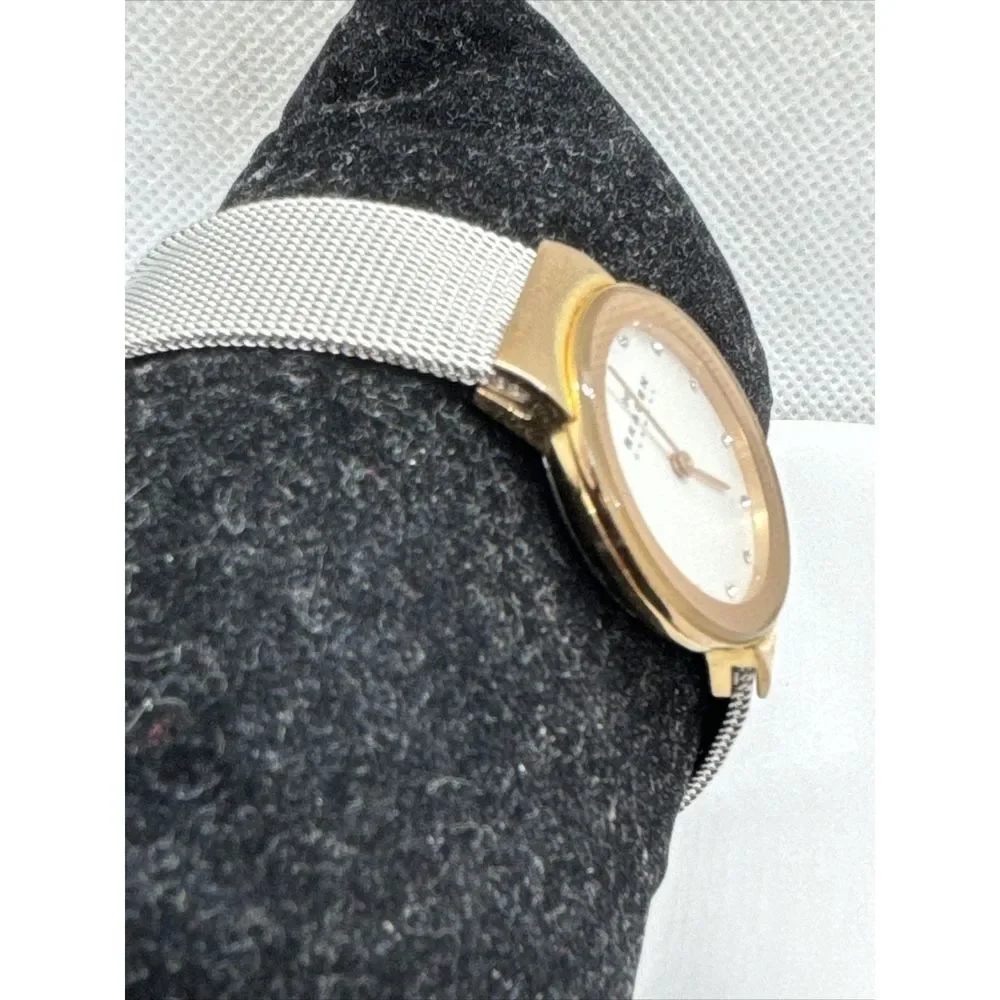Skagen Freja 358SRSC Women's Two-Tone Steel Mesh Analog Dial Wrist Watch JNA939